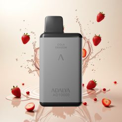 Adalya AD 10000 Puffs Engangsvaper – Jordbærsprut (Romgrå) – 14 ml e-væske, 2% nikotin