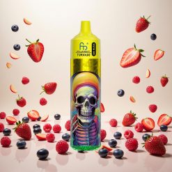 Fumot RandM Tornado 30000 Puffs Disposable Vape Jordbær Blåbær Bringebær – 30mL / 600mAh