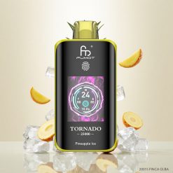 Fumot Tornado 25000 Puffs Oppladbar E-sigarett med HD-skjerm og Ananas Is