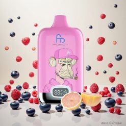 Fumot Tornado Digital Box 12000 Puffs Engangsdamper Blåbær Bringebær med Mesh Coil