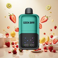 GEEK BAR 2GO 20ml 50000 Puffs To Serie Engangs Vape Pen Jordbær & Kiwi med Justerbar Smak/Kjølighet og 5% Nikotinsalt