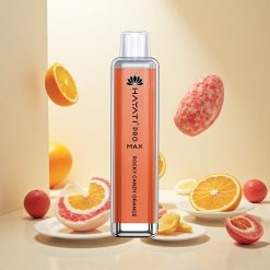 Hayati Pro Max 4000 Puffs Disposable Vape Oppladbar med 1400mAh batteri og Appelsin Rocky Candy