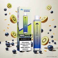 Hayati Pro Max 4000 Puffs Engangsdamper med Blåbær Kiwi og 1400mAh Batteri
