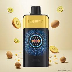 IGET ONE 12000 Puffs Engangsdamp Med Kiwi Ananas – 2700 mAh Batteri og 0,6 Ohm Dual Mesh Coil