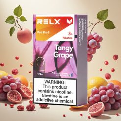 RELX Pod Pro 2 Vape Enhet Syrlig Drue med 3% Nikotin og 600 puff