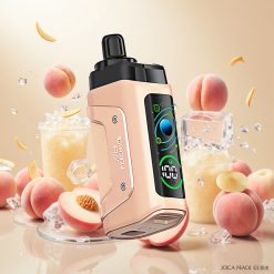 Razz Bar 45000 Puffs Disposable Vape Juicy Peach Is Opptil 45000 Puffs 1.0 Ohm Mesh Coil Justerbar Luftstrøm 650 mAh Batteri Type-C Omladbar 20 mg/ml Nikotinstyrke