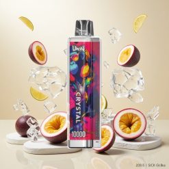 UWIN Crystal 10000 Puffs Engangsdamper med Pasjonsfrukt Is og 18ml e-væske