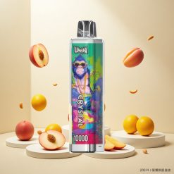 UWIN Crystal 10 000 Puffs Engangsdamp Peach Mango Ananas – 18ml / 650mAh