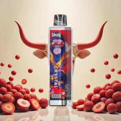 UWIN Crystal 10 000 Puffs Engangsvape med Red Bull-smak og RGB-lys – 18ml væske, 650mAh batteri