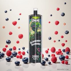 Uwin Shisha Hookah Crystal 20000 Puffs Blåbær Bringebær med 0% Nikotin og 22ml Kapasitet