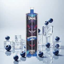 Uwin Shisha Hookah Crystal 20000 Puffs Blåbær På Is med 0% Nikotin og 22ml Kapasitet
