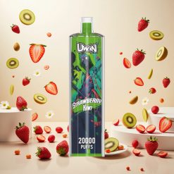 Uwin Shisha Hookah Crystal 20000 Puffs Jordbær Kiwi 0% 5% Nikotin 22ml Kapasitet