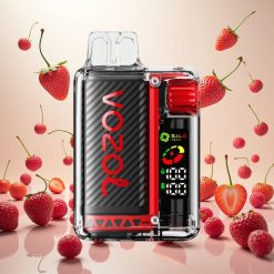 VOZOL Vista 20000 Puffs Gjenoppladbar med 650mAh Batteri og Jordbær Bringebær Kirsebær