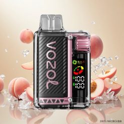 VOZOL Vista 20000 Puffs Gjenoppladbar med OLED Skjerm og Fersken Is