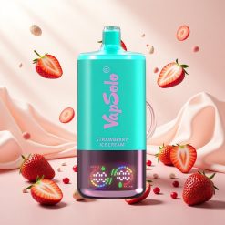 VapSolo Triple 30000 Puffs Engangs Vape Jordbær Iskrem med 40ml E-Liquid og Type-C Lading