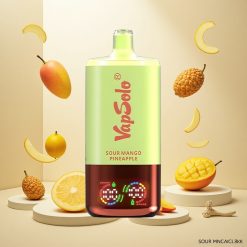 VapSolo Triple 30000 Puffs Engangsdamper Sur Mango Ananas – 40ml, 20/50 mg/ml