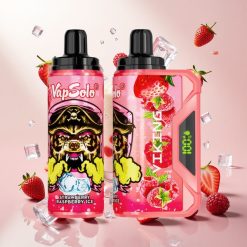 VapSolo VIKING 12000 Puffs Engangs Vape Jordbær Bringebær Is 22ml 20 mg/ml