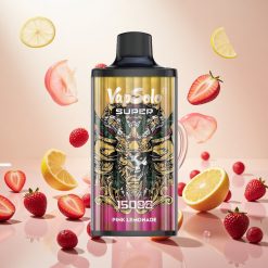 Vapsolo Super 15000 puffs Engangs Vape Super Rosa Sitron (40ml, 20 mg/ml)