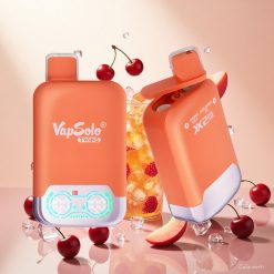 Vapsolo Twins 20000 Puffs Engangs Vape Kirsebær Cola & Saftig Fersken Is – 40 ml E-Væske, 20mg/ml eller 50mg/ml Nikotin